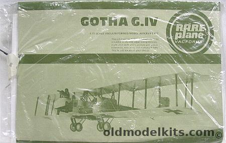 Rareplane 1/72 Gotha G.IV (G-IV) With Cast Metal Details Set - Bagged plastic model kit